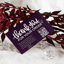 Cartão De Visita Pacote do Cliente Obrigado Inserir Cupão de Código