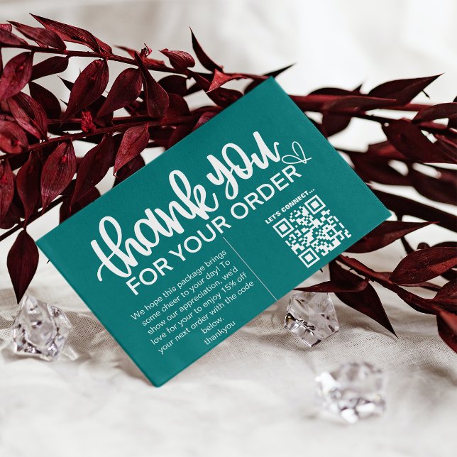 Cartão De Visita Pacote do Cliente Obrigado Inserir Cupão de Código (Criador carregado)