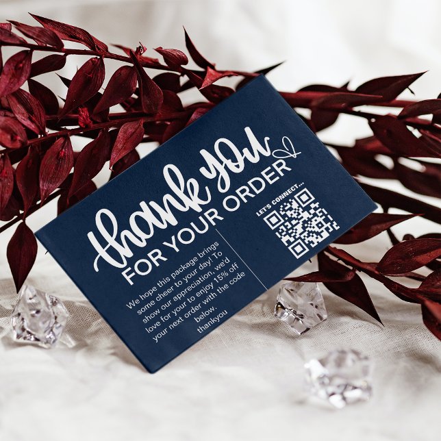 Cartão De Visita Pacote do Cliente Obrigado Inserir Cupão de Código (Criador carregado)