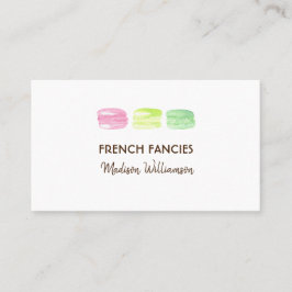 Cartão De Visita Padaria Aquarela Macaroon Francês