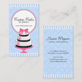 Cartão De Visita Padaria Couture Cakes Azul