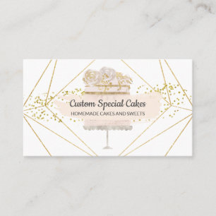 Cartão De Visita Padaria de Bolo de Bolo de Aniversário de Casamen
