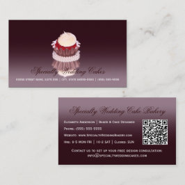 Cartão De Visita Padaria de Bolo de Casamento Especializado Elegant