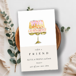 Cartão De Visita Padaria de Bolo de Cólvora Colorida Refere um Amig