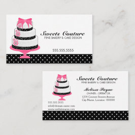 Cartão De Visita Padaria de Bolos Couture Personalizados