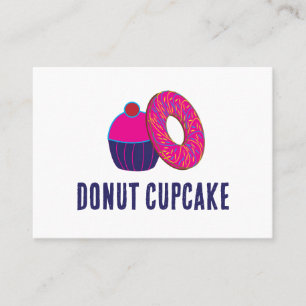 Cartão De Visita Padaria de Cupcake Donut
