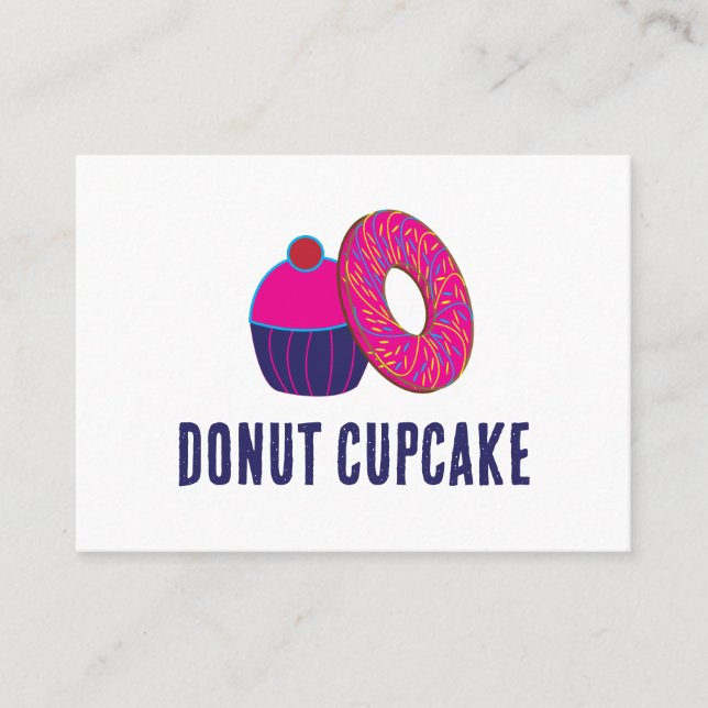 Cartão De Visita Padaria de Cupcake Donut (Frente)