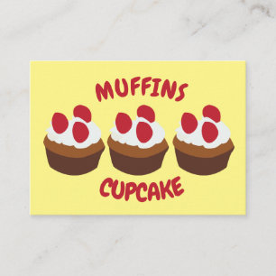 Cartão De Visita Padaria de Cupcake Muffin