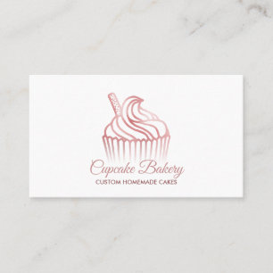 Cartão De Visita Padaria de cupcakes chef de pastelaria Creme Chant