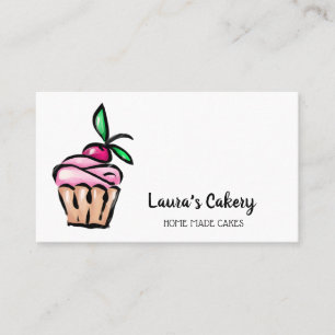 Cartão De Visita Padaria de pastelaria e Cupcake de doçura
