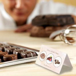 Cartão De Visita Padaria de Sobremesas de Chocolate Aquarela Negóci