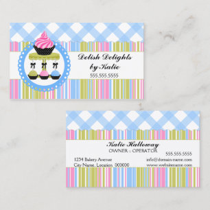 Cartão De Visita Padaria dos pop do cupcake e do bolo