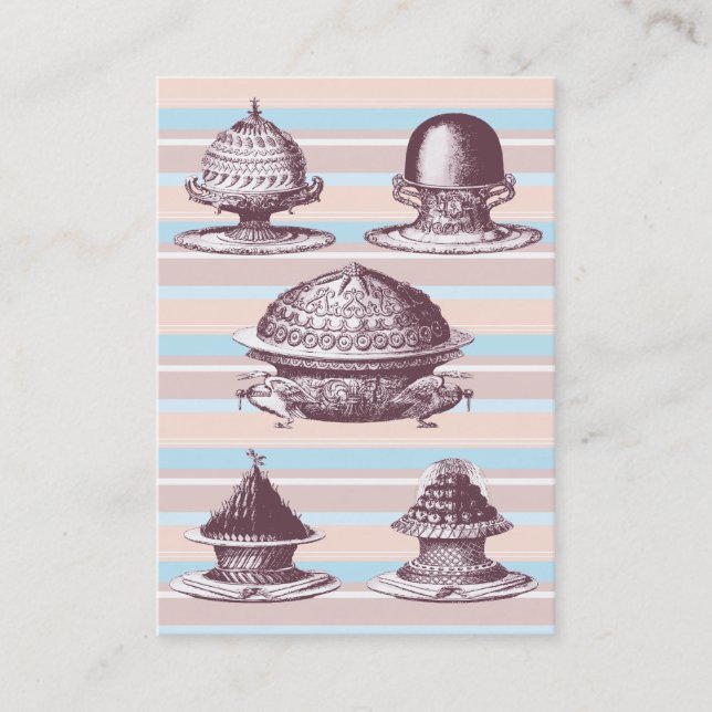 Cartão De Visita Padaria elegante das pastelarias francesas do (Frente)