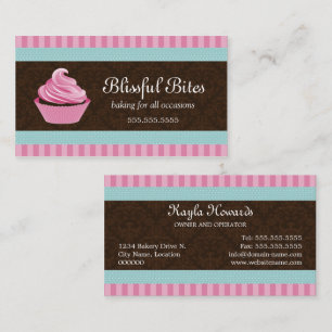 Cartão De Visita Padaria elegante do cupcake