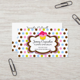 Cartão De Visita Padaria lunática do cupcake