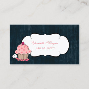 Cartão De Visita Padaria Moderna de Cupcakes Fofos e Adoráveis