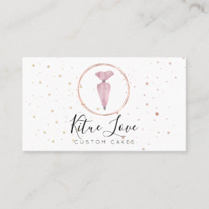 Cartão De Visita Padaria Pastaria Patisserie Watercolor Cake Maker
