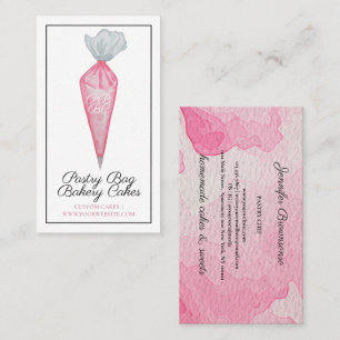 Cartão De Visita Padaria Pastelaria Aquarela Monograma