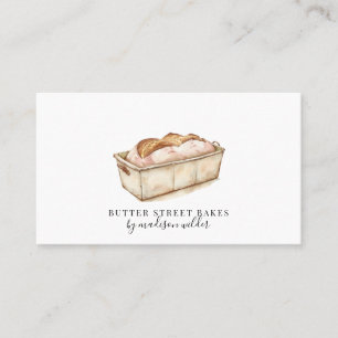 Cartão De Visita Padaria pastelaria Chef Aquarela