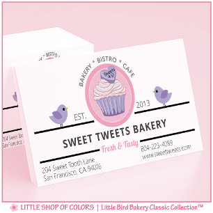 Cartão De Visita Padaria Pink Cupcake