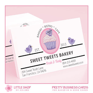 Cartão De Visita Padaria Pink Cupcake