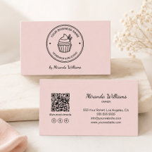 Padaria Rosa Seu Próprio Logotipo QR Mídia Social