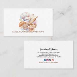 Cartão De Visita Padeiro Confeiteiro Loja de Padaria Confeitaria Bo