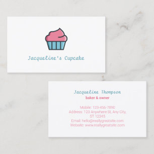 Cartão De Visita Padeiro de Padaria de Cupcake Chef 