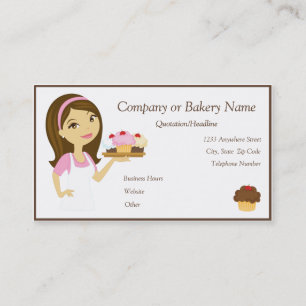 Cartão De Visita Padeiro do cupcake/cartão de visita