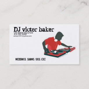 Cartão De Visita Padeiro do vencedor do DJ