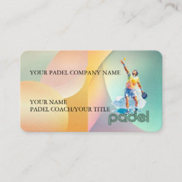 Cartão De Visita Padel Business Card - Vibrant Padel Style-1