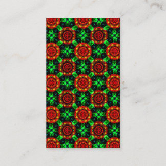 Cartão De Visita Padrão Abstrato Floral Moderno Boho Elegante #504