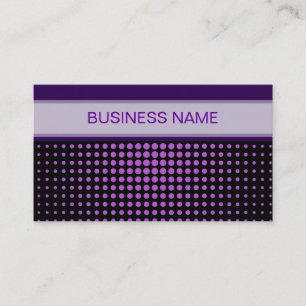 Cartão De Visita Padrão Bolinhas Roxo e Roxo Simples