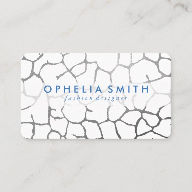 Cartão De Visita Padrão Chic Contemporâneo (Frente)