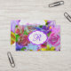 Cartão De Visita Padrão Colorido de Flor Primavera (Frente/Verso In Situ)