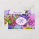 Cartão De Visita Padrão Colorido de Flor Primavera (Frente/Verso)