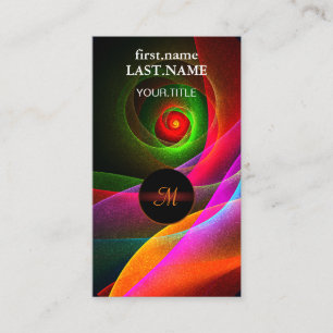 Cartão De Visita Padrão de Abstrato de Arte Vermelho Verde Laranja 