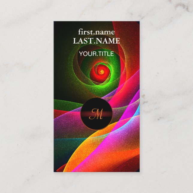 Cartão De Visita Padrão de Abstrato de Arte Vermelho Verde Laranja  (Frente)