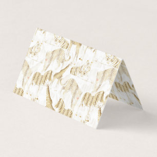 Cartão De Visita Padrão de Animais Selvagens da Selva na moda Dour