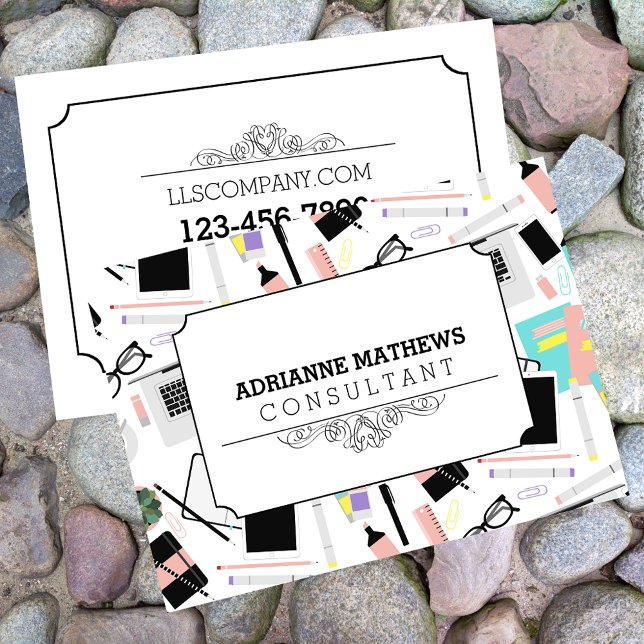 Cartão De Visita Padrão de Área de Trabalho Personalizada Moderna e (Criador carregado)