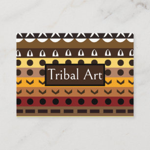 Cartão De Visita Padrão de Arte Tribal Colorido Deco