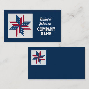 Cartão De Visita padrão de bloco patriótico Stars and Stripes