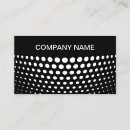 Cartão De Visita Padrão de Bolinhas branca elegante