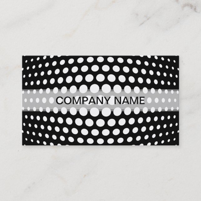 Cartão De Visita Padrão de Bolinhas branca profissional (Frente)