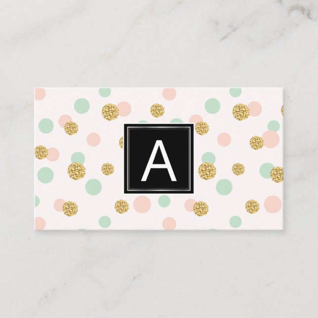 Cartão De Visita Padrão de Bolinhas da falha (Frente)