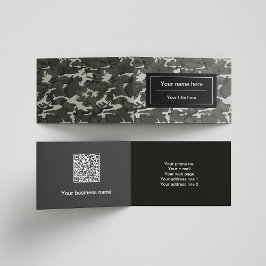 Cartão De Visita Padrão de Camuflagem de cinzas, Padrão Militar, Ex