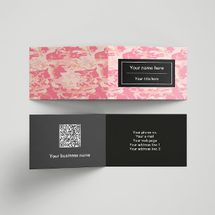 Cartão De Visita Padrão de Camuflagem Rosa, Militar, Exército
