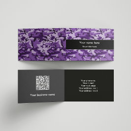 Cartão De Visita Padrão de Camuflagem Roxo, Militar, Exército