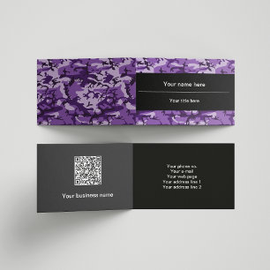 Cartão De Visita Padrão de Camuflagem Roxo, Militar, Exército