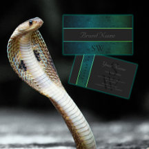 Padrão de Cobra de Gradiente Verde Teal com Monogr